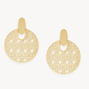 Kendra Scott Didi filigree gold statement earrings